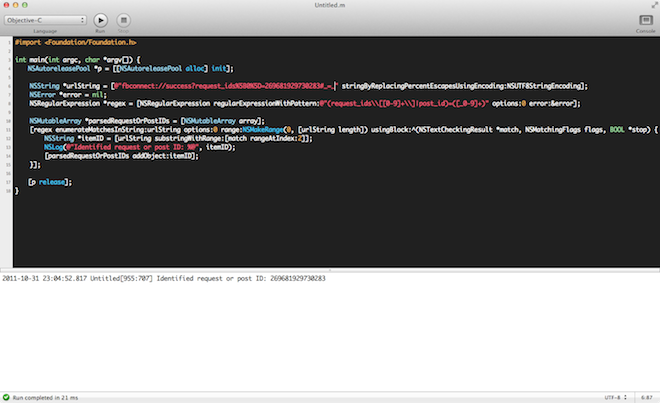 CodeRunner screenshot
