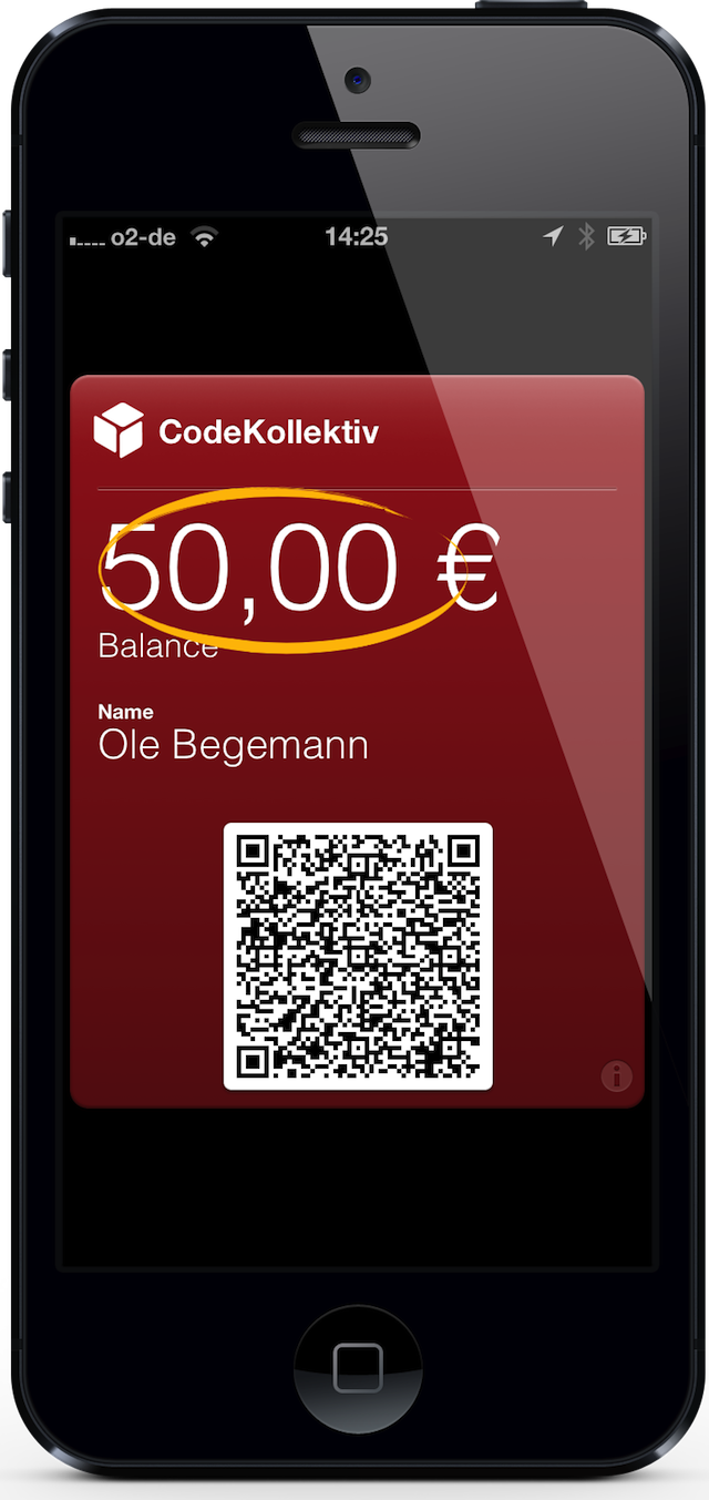 Passbook showing an update to a pass