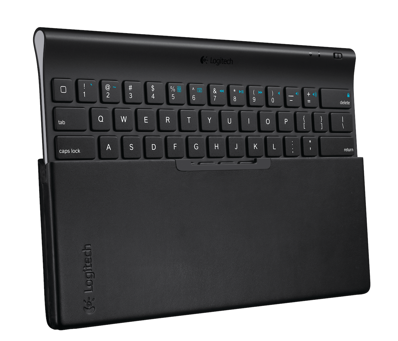 Logitech Tablet Keyboard coming out of its carrying case