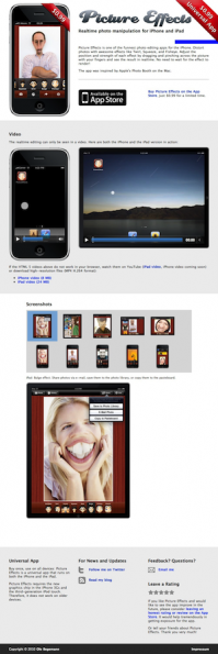 pictureeffectsapp.com screenshot
