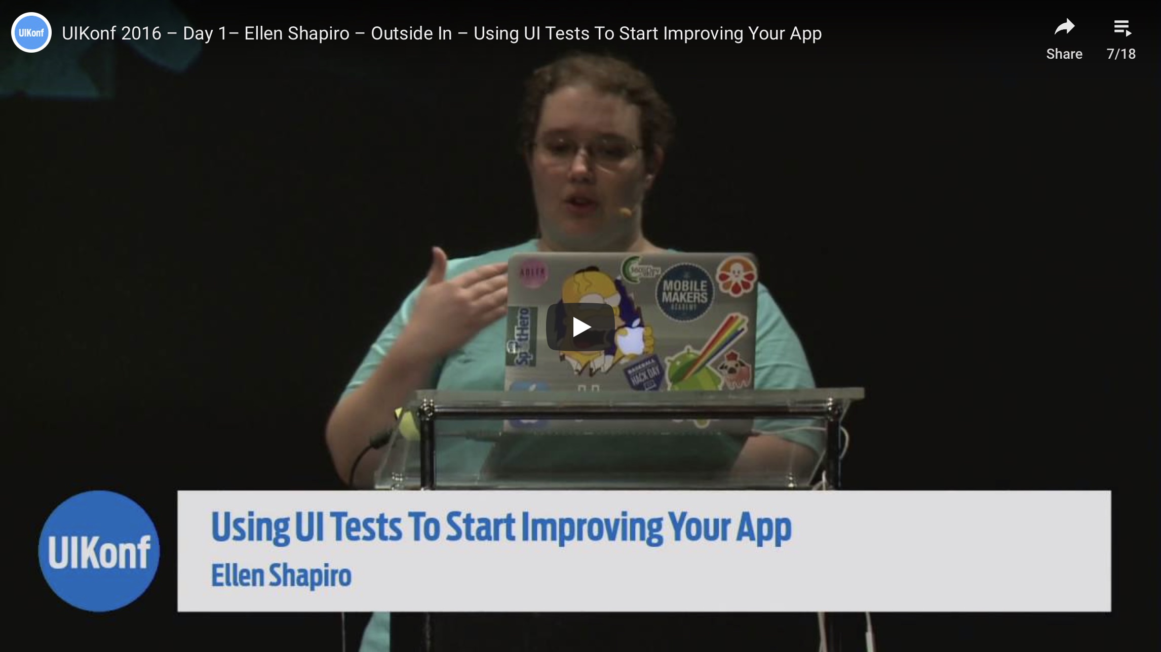 Preview of YouTube video: Ellen Shapiro, Outside In – Using UI Tests to Start Improving Your App