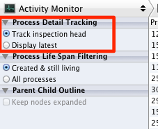 Activity Monitor options